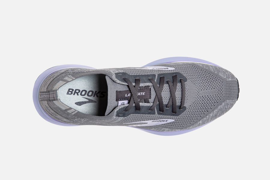 Brooks Levitate 4 Road Running Shoes Womens - Grey/Purple - RQFHS-9431